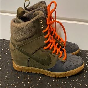 Nike dunk sky hi wedge sneakers